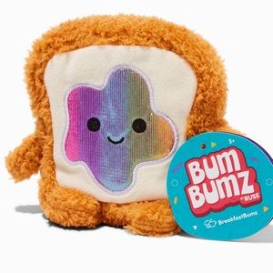 Bum Bumz Timothy Rainbow Jam Toast Plush NWT Bean Bag Soft Toy Bumbumz.      C1